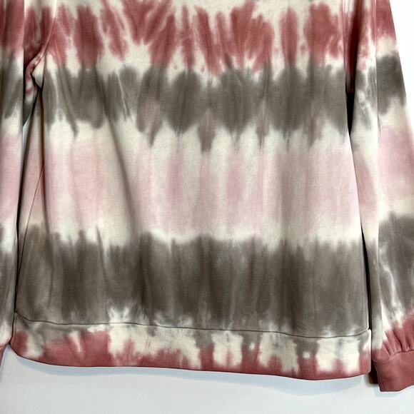 Dolan LCC Kendall Long Sleeve Tie Dye Pullover Sweatshirt Pink Taupe Women Small - Picture 9 of 14